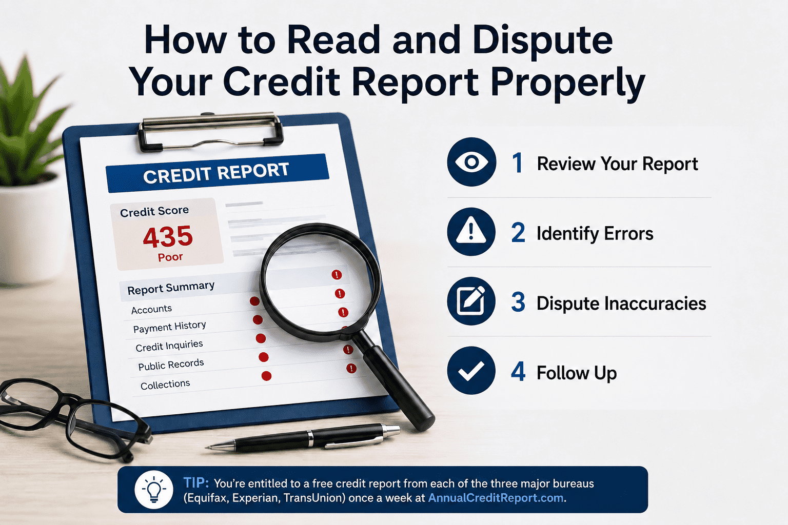 How to Read and Dispute Your Credit Report Properly