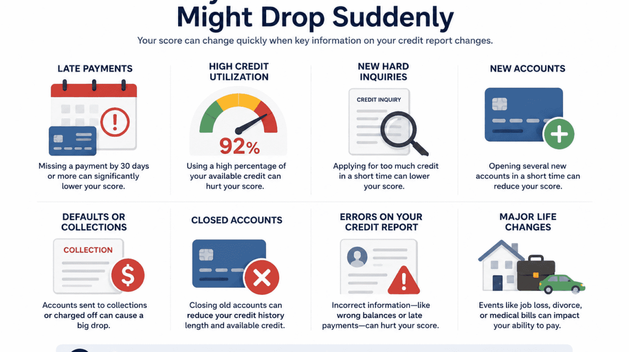 What Causes Sudden Credit Score Drops?